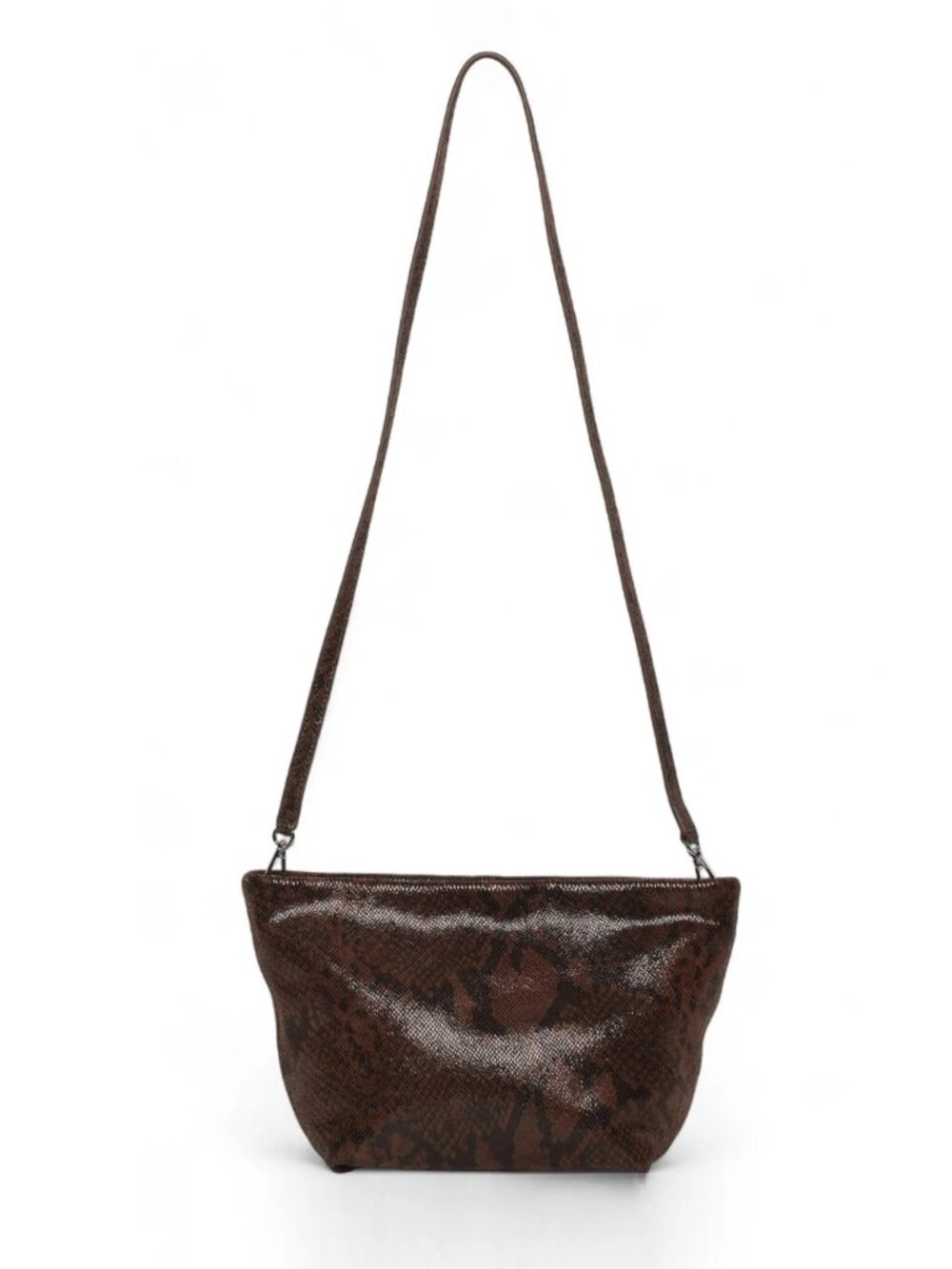 WALTER BAKER Callie Genuine Leather Pouch Purse in Truffle Snake NEW NWT